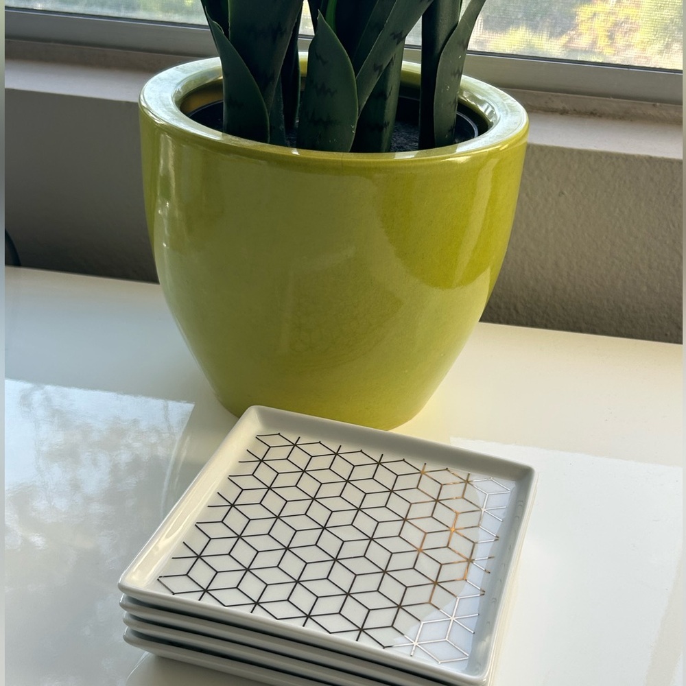 Modani Geometric Patterned Square Plates - Picture 4 of 6